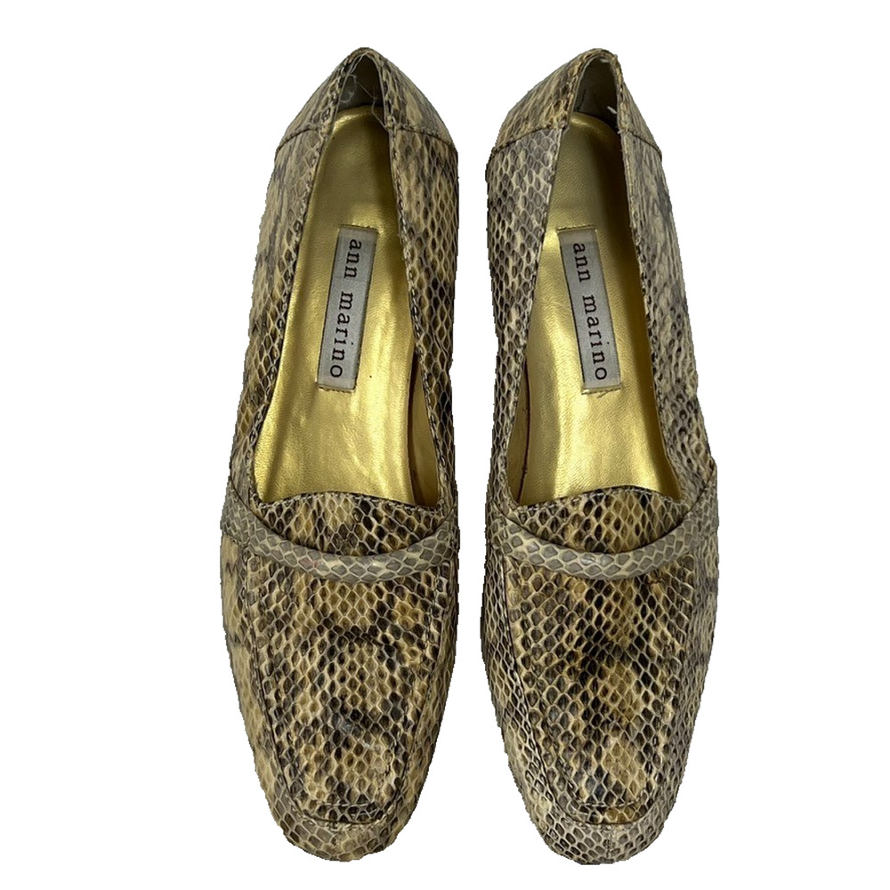 Ann Marino Shoes Women's Size 8.5M Faux Rattlesnake Leather Loafers